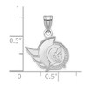 Black Bow Jewelry 14k White Gold Ottawa Senators NHL Small Pendant - 2 of 3