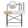 NicBex 40" Dressing Table Set with 3-Mode Lighted Mirror, Wireless Charging Station, Drawer and 3 Open Shelves for Bedroom - 2 of 4