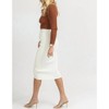 Women's FRONT WRAP MIDI SKIRT - dee elly - 4 of 4
