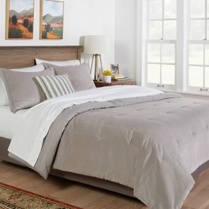 Velvet Comforter and Sham Set - Threshold™ - 1 of 4