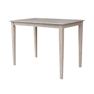 Solid Wood 30"X 48" Dining Table Weathered Gray - International Concepts
