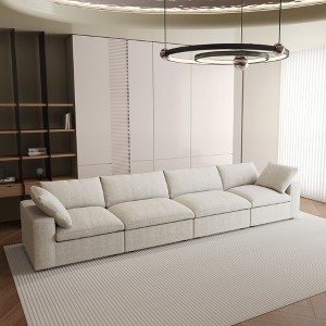 Cloud Modular Sectional Sofa Couch,160"Convertible Couches Wide 4 Seater Sofa for Living Room,Sofa Covers Washable&Replaceable - 1 of 4