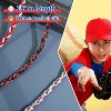 Baseball Necklaces Three Braided Rope Titanium Necklace for Team Gifts Boys Men Player Softball Fans Sports - 3 of 4