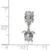 Black Bow Jewelry Sterling Silver Turtle Dangle Bead Charm - 2 of 3
