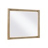 FONTOI Large Sarai Mirror Sleek Wood Frame Dresser Attached Rounded Sides Modern Home Accent for Bedroom or Living Room, Brown, 47"*2.3"*38" - 2 of 4