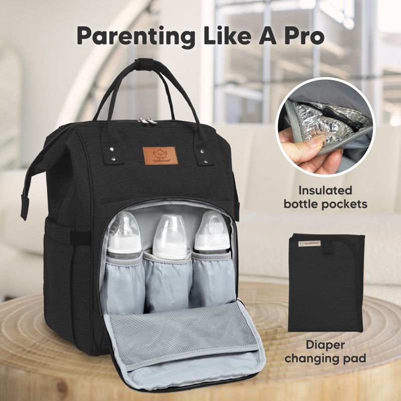 KeaBabies Original Diaper Bag Backpack, Multi Functional, Water-resistant, Large Baby Bags for Girls, Boys, 5 of 13