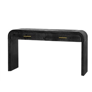 NicBex 59.05"Console Table with 2 Drawers Farmhouse Sofa Table with Metal Handles for Entryway,Living Room - 1 of 4