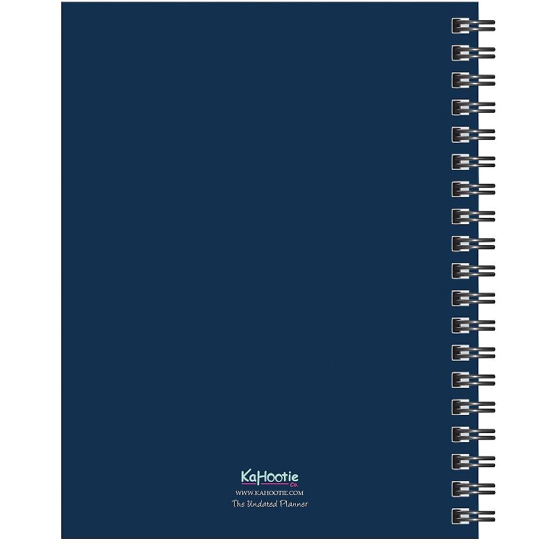 Kahootie Co. Kahootie Co Undated Monthly/Weekly Planner and Notepad 9" x 11.5" Navy and White, 4 of 5