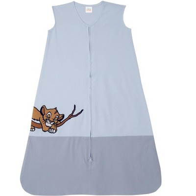 Image of Lambs & Ivy Disney Baby Lion King Simba Blue Appliqued Cotton Wearable Blanket