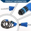 Unique Bargains Extended Bicycle Padlock Cable Lock Resettable 5 Digit Bike Lock Blue Black - 2 of 4