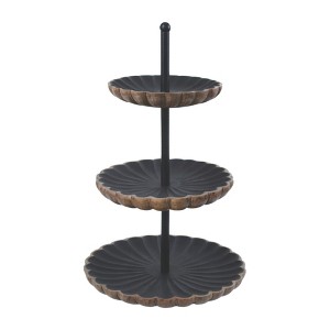 VIP Wood 18 in. Multicolor Scalloped Style 3 Tier Server - 1 of 1