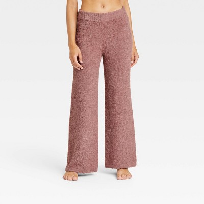 Women's Feather Yarn Lounge Wide Pajama Pants - Stars Above™ Mauve XL