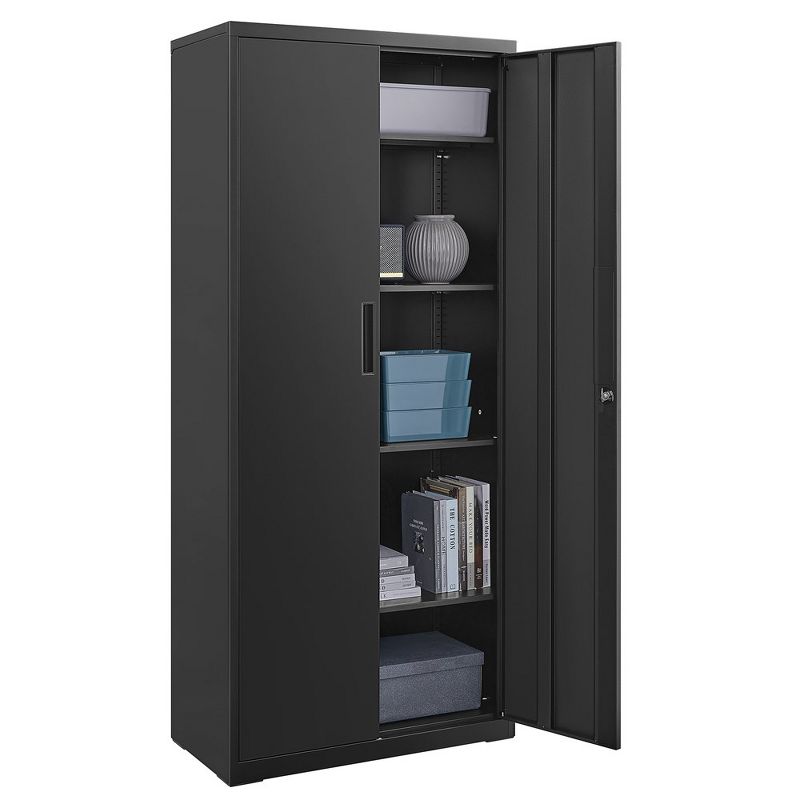SONGMICS Garage Cabinet, Metal Storage Cabinet with Doors and Shelves, Office Cabinet, 2 of 6