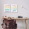 Stupell Industries How Much I Love You Quote Rainbow Typography Gallery Wrapped Canvas Wall Art 2pc Set, 16 x 20 - 2 of 3