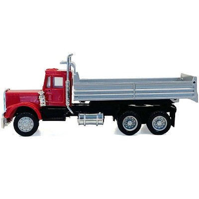 Peterbilt Dump Truck with Red Cab 1/87 (HO) Scale Plastic Model Car by Promotex