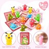 Joyfy 28 Pack Valentine Day Classroom Exchange Gift Cards with Fidget Popping Animal Keychains Gift Card and Toy Set Animal Keychain Assorted Colors - 4 of 4