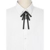INSPIRE CHIC Women's Bead Drop Ribbon Retro Brooch Bow Ties - 4 of 4