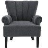 CENGHU Modern Accent Chairs, Polyester Arm Chair with Channel Back, Soft Fabric, Wooden Leg, for Living room, Bedroom Reading Room - 4 of 4