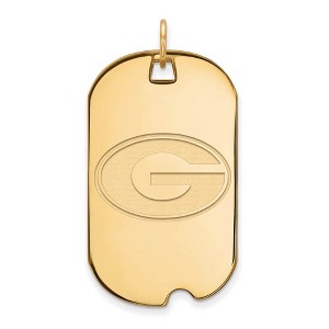 Black Bow Jewelry 14k Yellow Gold Plated Sterling Silver Georgia Bulldogs NCAA Large Pendant - 1 of 3