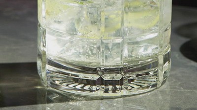 LEMONSODA Premium Checkered Crystal Whiskey Glasses - Set of 6 (12 fl. oz.)