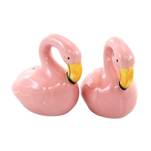 Abbott Collection 3.0 Inch Sitting Flamingo Salt & Pepper Wading Birds Salt And Pepper Shakers - 1 of 3