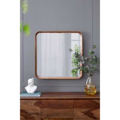 Grungis Rectangle Wall Mirrors with Wood Frame,Farmhouse Accent Wall-Mounted Mirror for Living Room,Entryway,Office