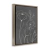 Stupell Industries Gray Poppies Outline Floating Frame Canvas Art, Brown, 25" x 31" - 2 of 4