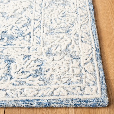 Metro Blue and Ivory Hand-Tufted Wool Area Rug