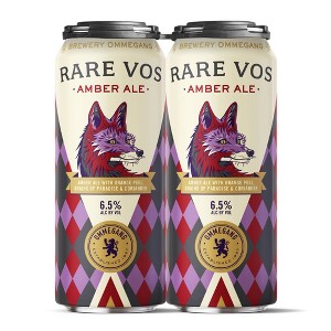 Ommegang Rare Vos Amber Ale - 4pk/16 fl oz Cans - 1 of 4