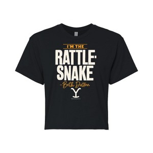 Women's - Yellowstone - Beth Dutton Im The Rattlesnake Cropped Graphic T-Shirt - 1 of 4