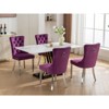 Gulches Purple Velvet Dining Chairs Set of 2 with Chrome Legs - 4 of 4