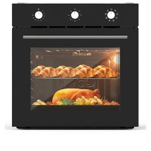 Coucheta 24" Electric Single Wall Oven with Convection and Pizza Oven, 8 Modes, Built-in, 2.5 Cu.ft, 3000W 240V, Stainless Steel, Mechanical Knobs - 1 of 4