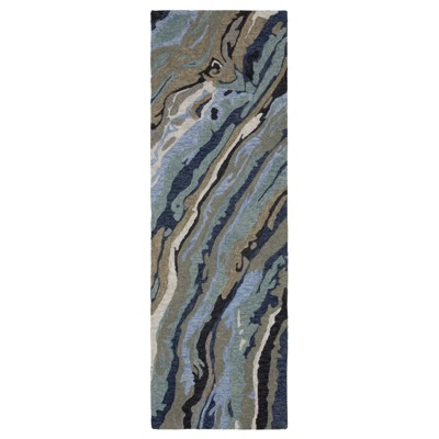 Oriental Weavers Kipton KIP03 Blue / Teal Indoor Area Rug - 2'6" x 8'
