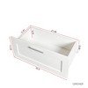 ORRD 70" Modern Minimalist TV Stand with Open Storage, White - 3 of 4