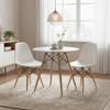 FurnitureR Round Dining Table 31.5 Inch for 2-4 Person, Stylish Circle Table with Wooden Legs for Home Kitchen, Cafés, Leisure Rooms, White - 4 of 4