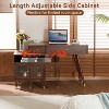 3-in-1 Vanity Desk with LED Lighted Flip Mirror and Adjustable Slide-Out Cabinet, Makeup Dressing Table with Stool - 4 of 4