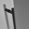 Serene Valley 52 x 74 Inch Big Roller Frameless Sliding Stainless Steel Shower Door with Superclear 3/8 Inch Tempered Glass, Matte Black - 3 of 4