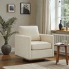 Mshliw Square Swivel Accent Chair with Chenille Upholstery, Thick Seat Cushion, Single Sofa, Removable Back Pillow and 360° Rotation for Living Room - 2 of 4