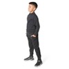 EVERYDAY KIDS Boys’ Black Fleece Crewneck Sweatshirt; Boy’s Long Sleeve Pullover Shirt - Soft and Breathable Cotton/Poly Blend - 3 of 4