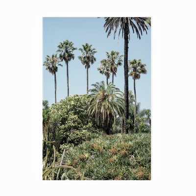 Vertical Mixed Media Palm Tree Landscape Canvas Art