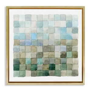 Stupell Industries Modern Watercolor Checkered Shapes, 18" x 18" - 1 of 4