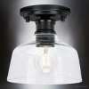 Urban Ambiance Luxury Transitional Indoor Ceiling Light,  7''H x 7-5/8"W x 7-5/8''D,  Matte Black Finish, UHP4884 - 3 of 4