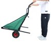 Collapsible Wheelbarrow 176 lbs Folding Yard Garden Wheelbarrow Foldable Lightweight Gardening Heavy Duty Oxford Cloth Green Lawn Cart for Grass - 3 of 4