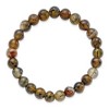 Black Bow Jewelry 8mm Neutral Color Agate Beaded Stretch Bracelet, 6.75 Inch - 2 of 4