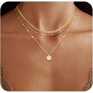 Layering Necklaces For Women,  - HTUTWOO™ Gold Necklace Set, Trendy Layering Necklace, for Mother, Daughter, Sister, Friends and Everyday Wear - 1 of 4