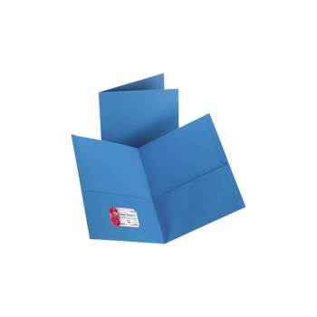 Staples 2-Pocket Folder Light Blue 10/PK (13381-CC)
