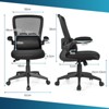 Tangkula Mid Back Adjustable Mid Back Mesh Office Chair with Flip up Armrest Black - 3 of 4
