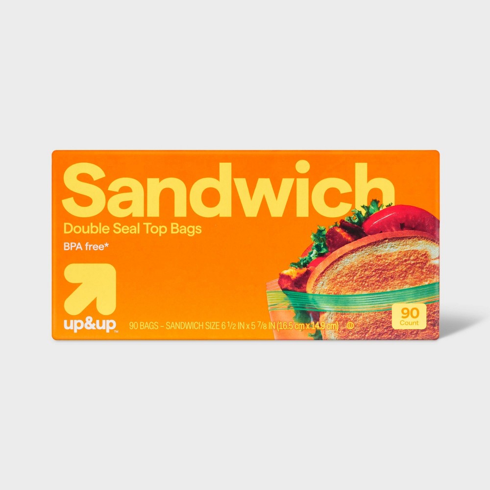 Sandwich Storage Bags - 90ct - up&up™( Case Of 11 box)