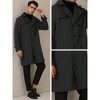 Lars Amadeus Men's Double Breasted Notched Lapel Long Winter Coat - 4 of 4