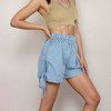 Anna-Kaci Lounge Women's Gingham Lounge Shorts with Elastic Waistband Adjustable Side Tie Details and Relaxed Casual Fit - 3 of 4